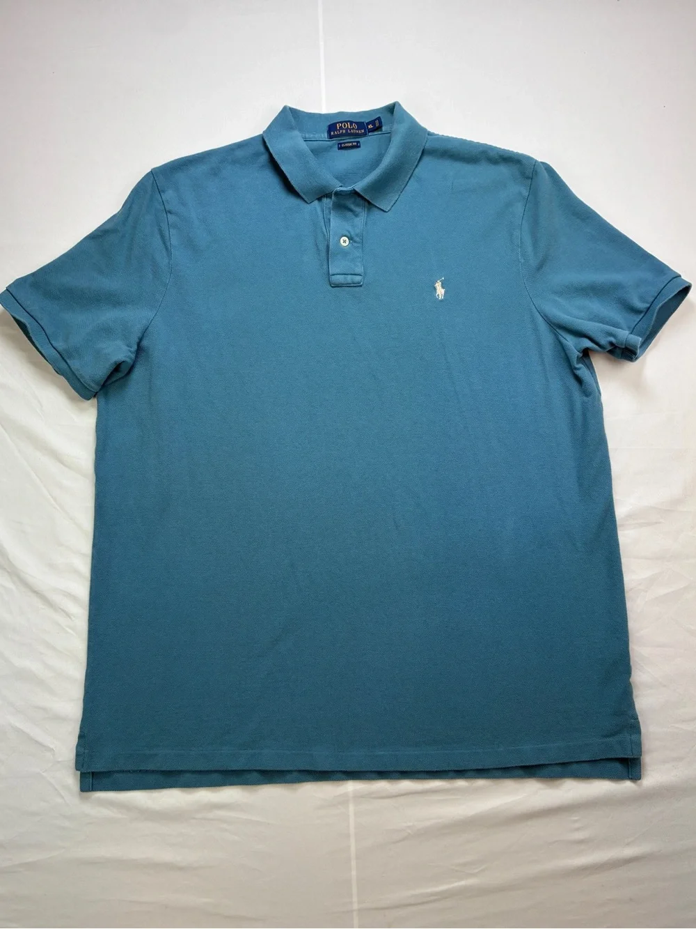 Ralph Lauren Men's Dark Teal Cotton Polo Shirt